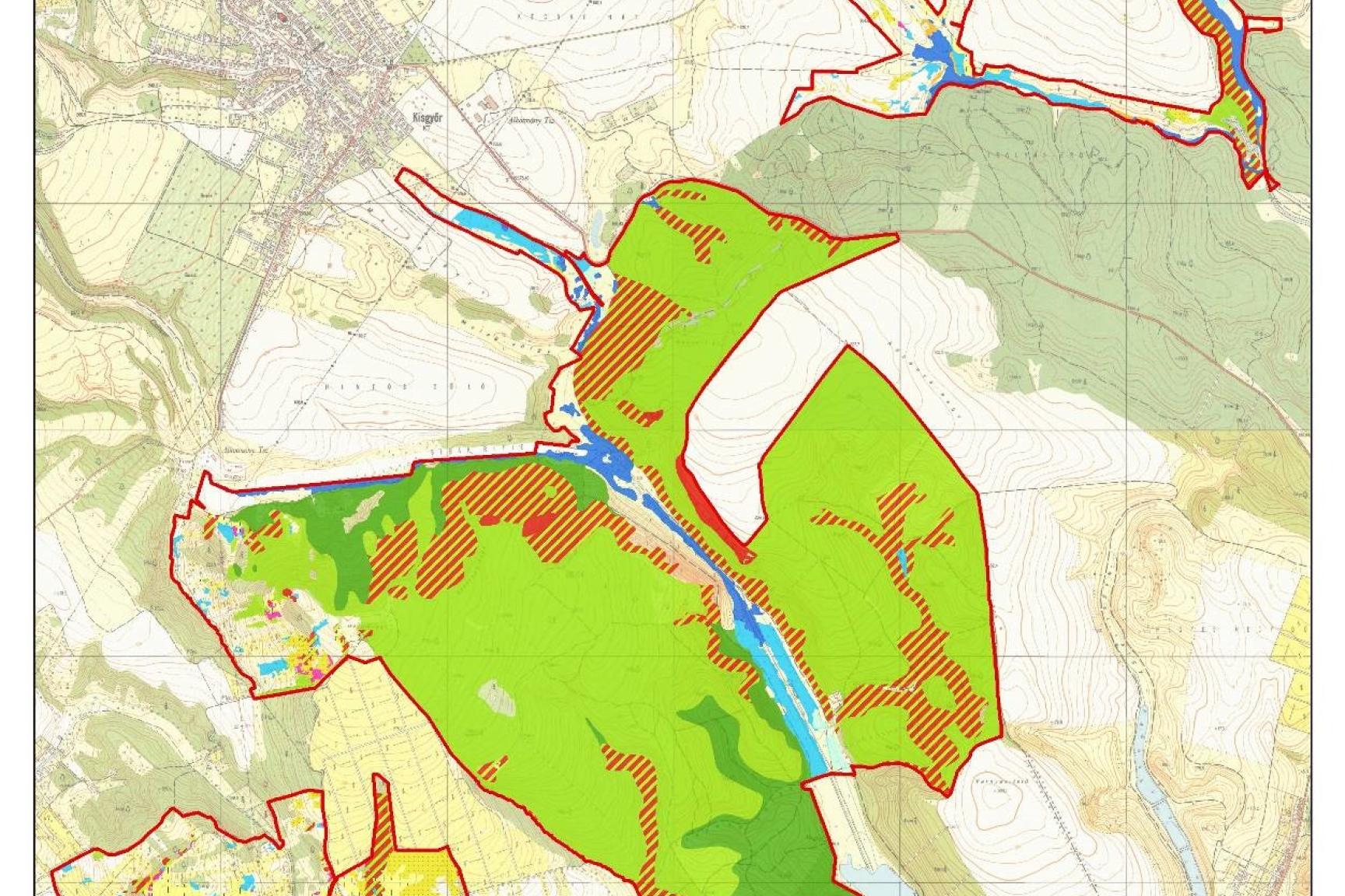 9. A tervezési terület közösségi jelentőségű (Natura 2000) élőhelyeinek térképe