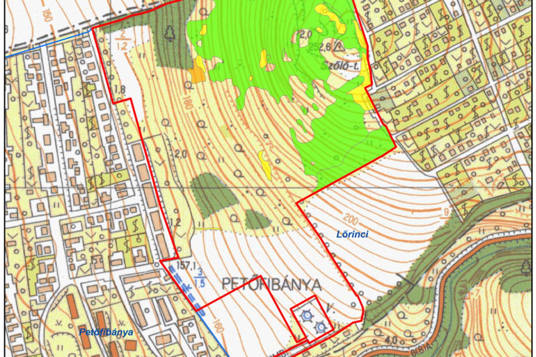 7. ábra: A tervezési terület közösségi jelentőségű (Natura) élőhelytérképe
