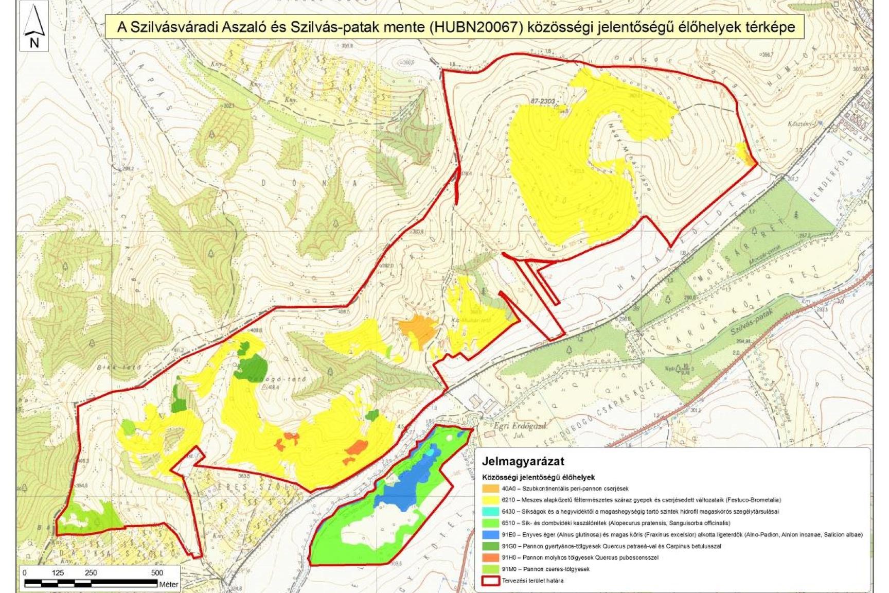 9. A tervezési terület közösségi jelentőségű (Natura 2000) élőhelytérképe