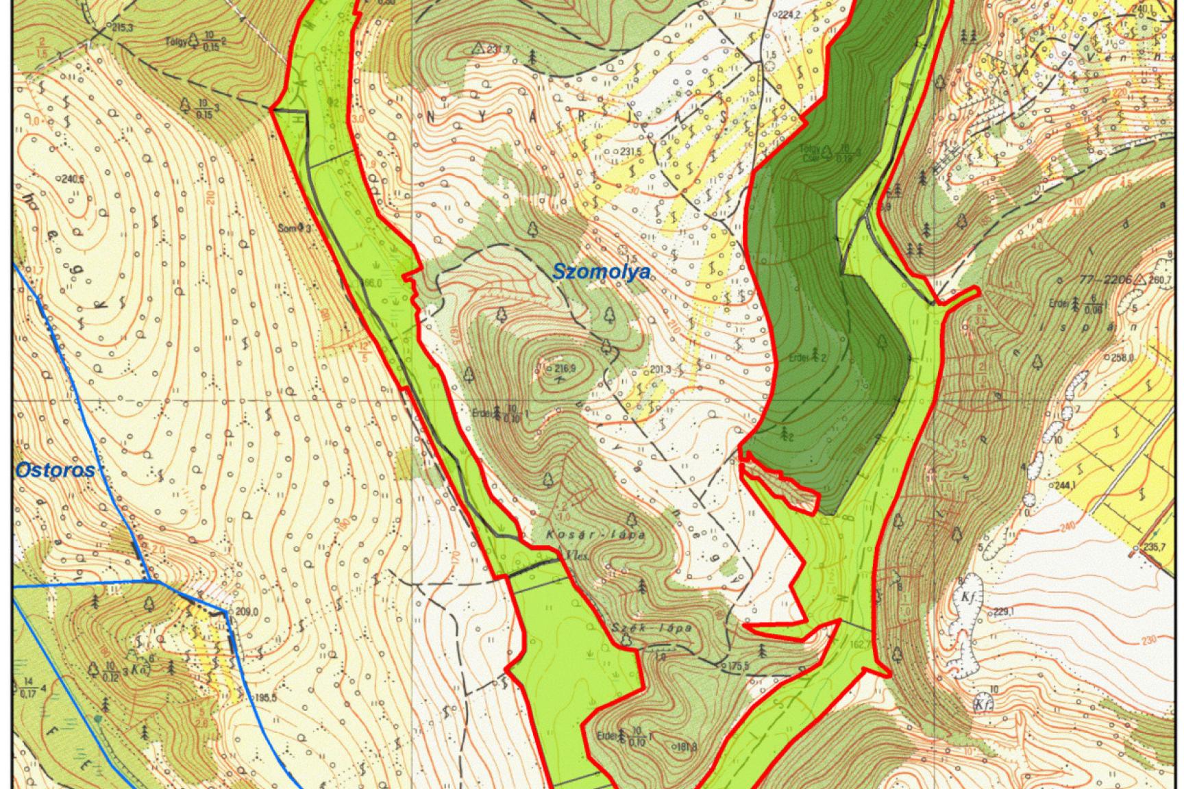 3. ábra: A tervezési terület művelési ág megosztási térképe