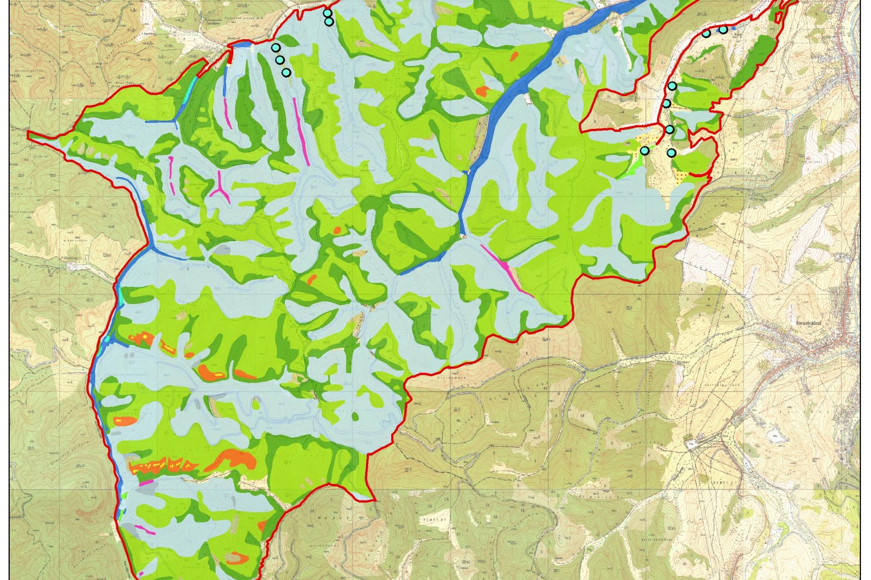 8. ábra: A tervezési terület közösségi jelentőségű (Natura 2000) élőhelytérképe