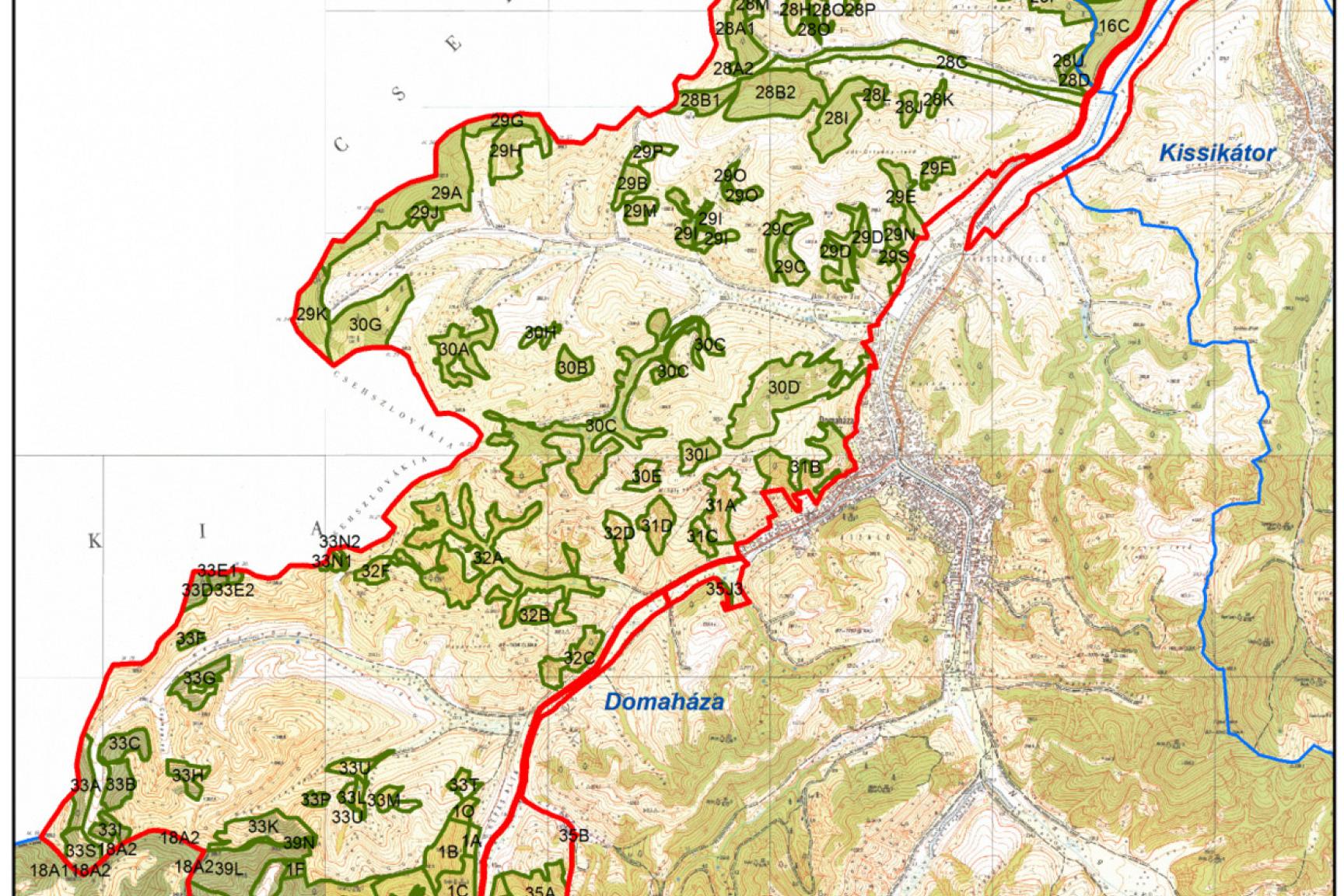 4. A tervezési terület erdészeti térképe