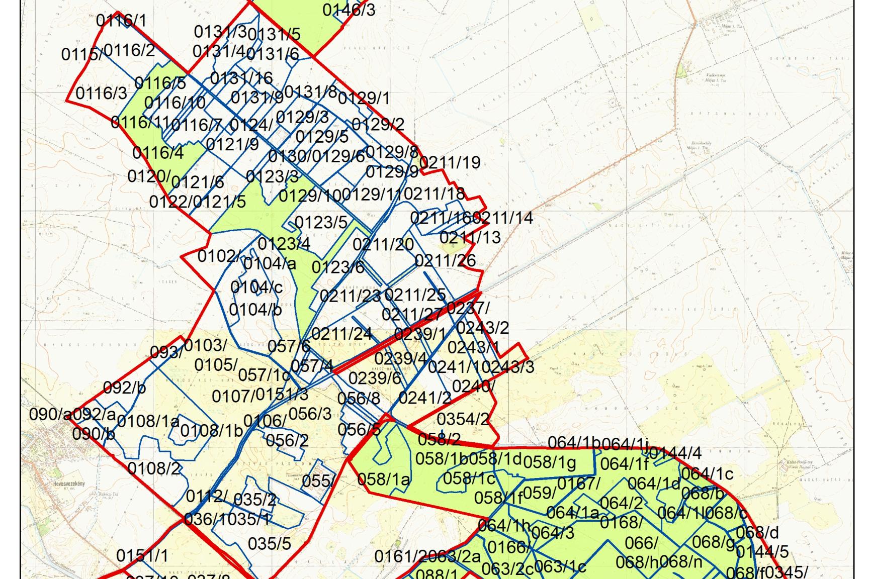 5. ábra: A Bükki Nemzeti Park Igazgatóság vagyonkezelésében lévő ingatlanok térképe