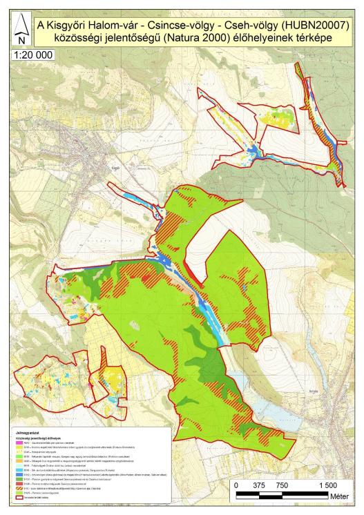 9. A tervezési terület közösségi jelentőségű (Natura 2000) élőhelyeinek térképe 9. A tervezési terület közösségi jelentőségű (Natura 2000) élőhelyeinek térképe