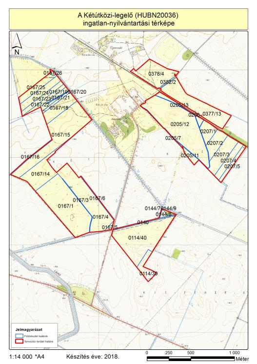 2. A tervezési terület ingatlan-nyilvántartási térképe