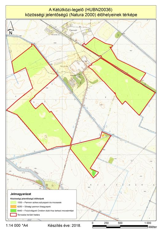 7. A tervezési terület közösségi jelentőségű (Natura 2000) élőhelytérképe