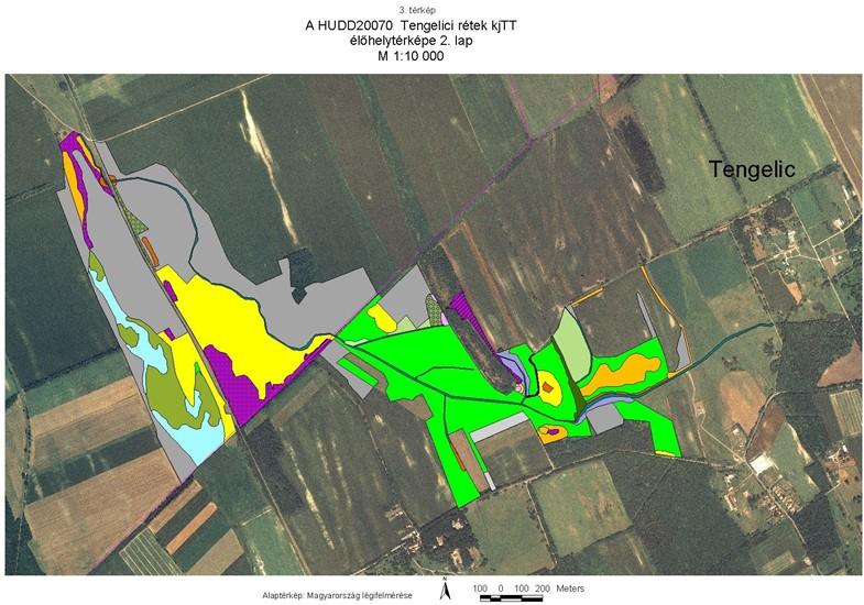 4. ábra: Tengelici rétek kiemelt jelentőségű természet-megőrzési terület (HUDD20070) élőhelytérképe 2. lap
